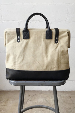 WWII era Salvaged Canvas Carryall