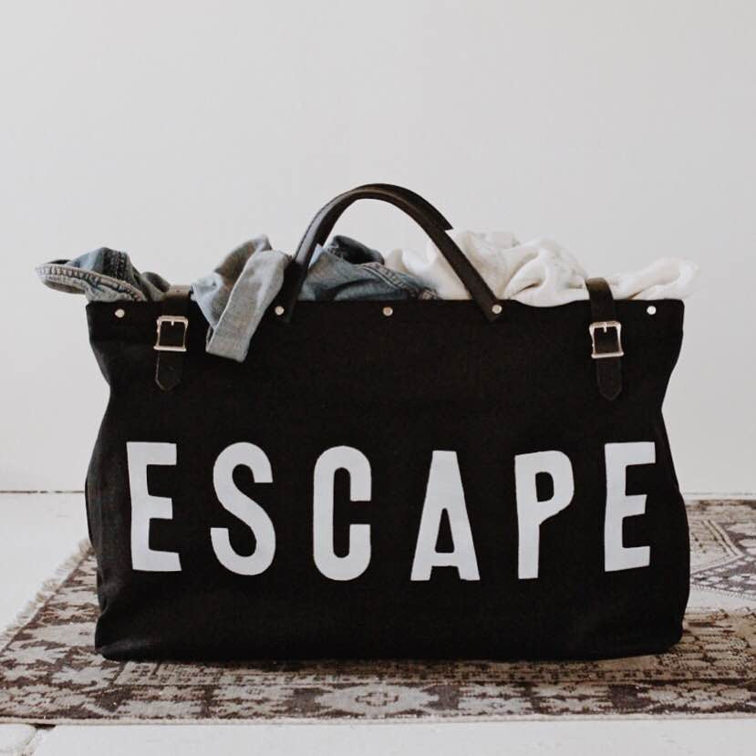 ESCAPE Canvas Utility Bag in Black