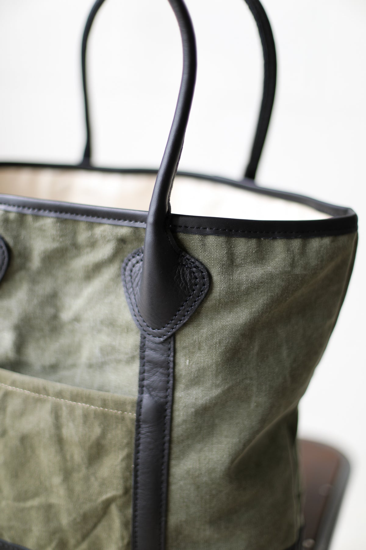 1940's era Salvaged Canvas Tote Bag