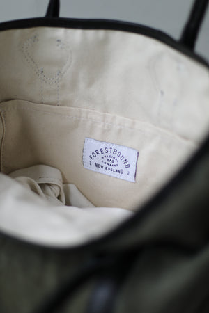 1940's era Salvaged Canvas Tote Bag