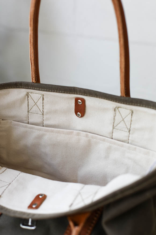 Waxed Canvas Tote Bag No. 2