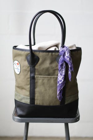 1950's era Salvaged Canvas Tote Bag