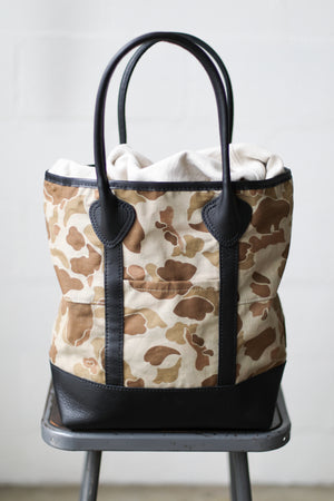 WWII era Salvaged Camo Tote Bag