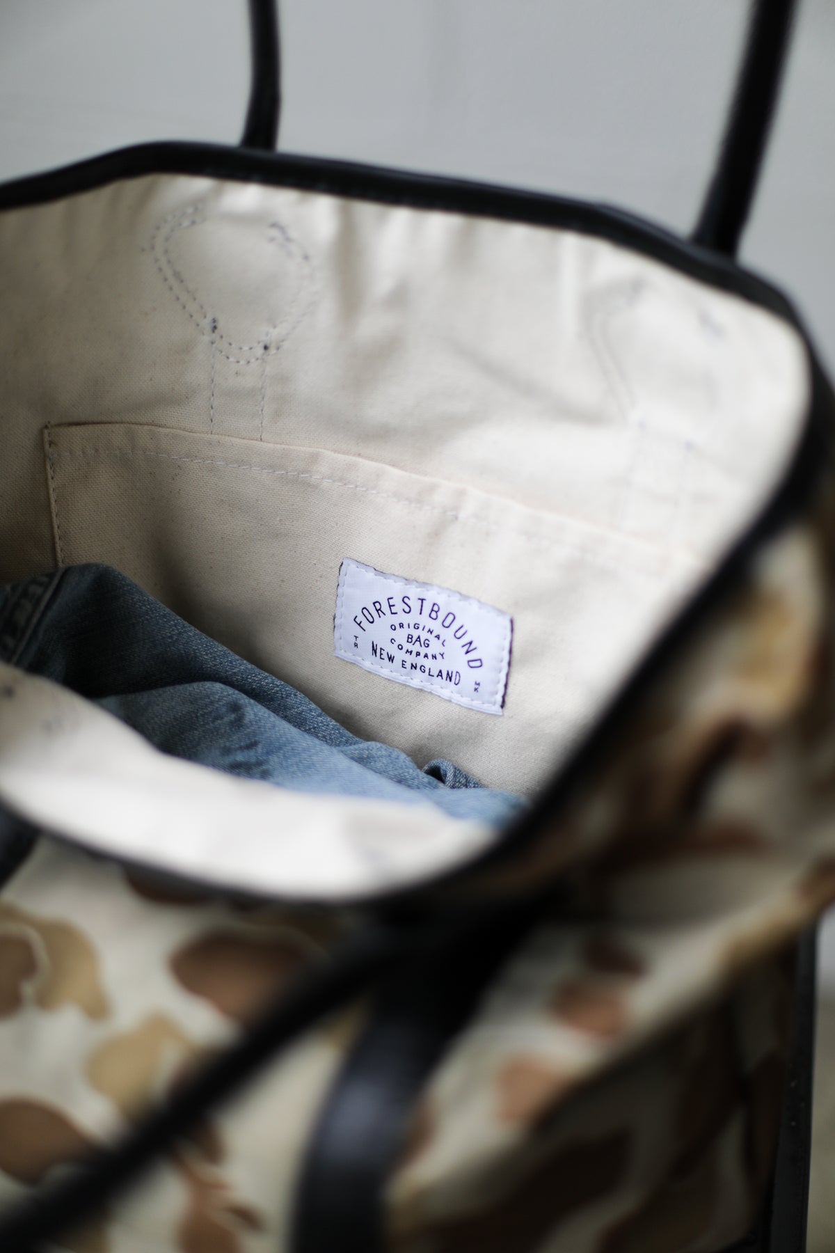 WWII era Salvaged Camo Tote Bag