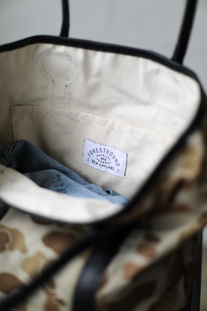 WWII era Salvaged Camo Tote Bag