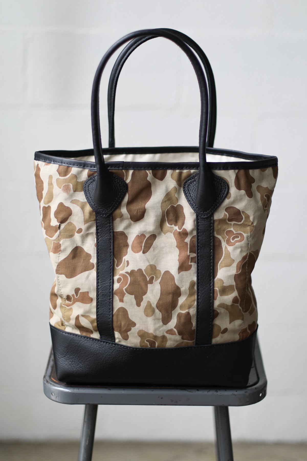 WWII era Salvaged Camo Tote Bag