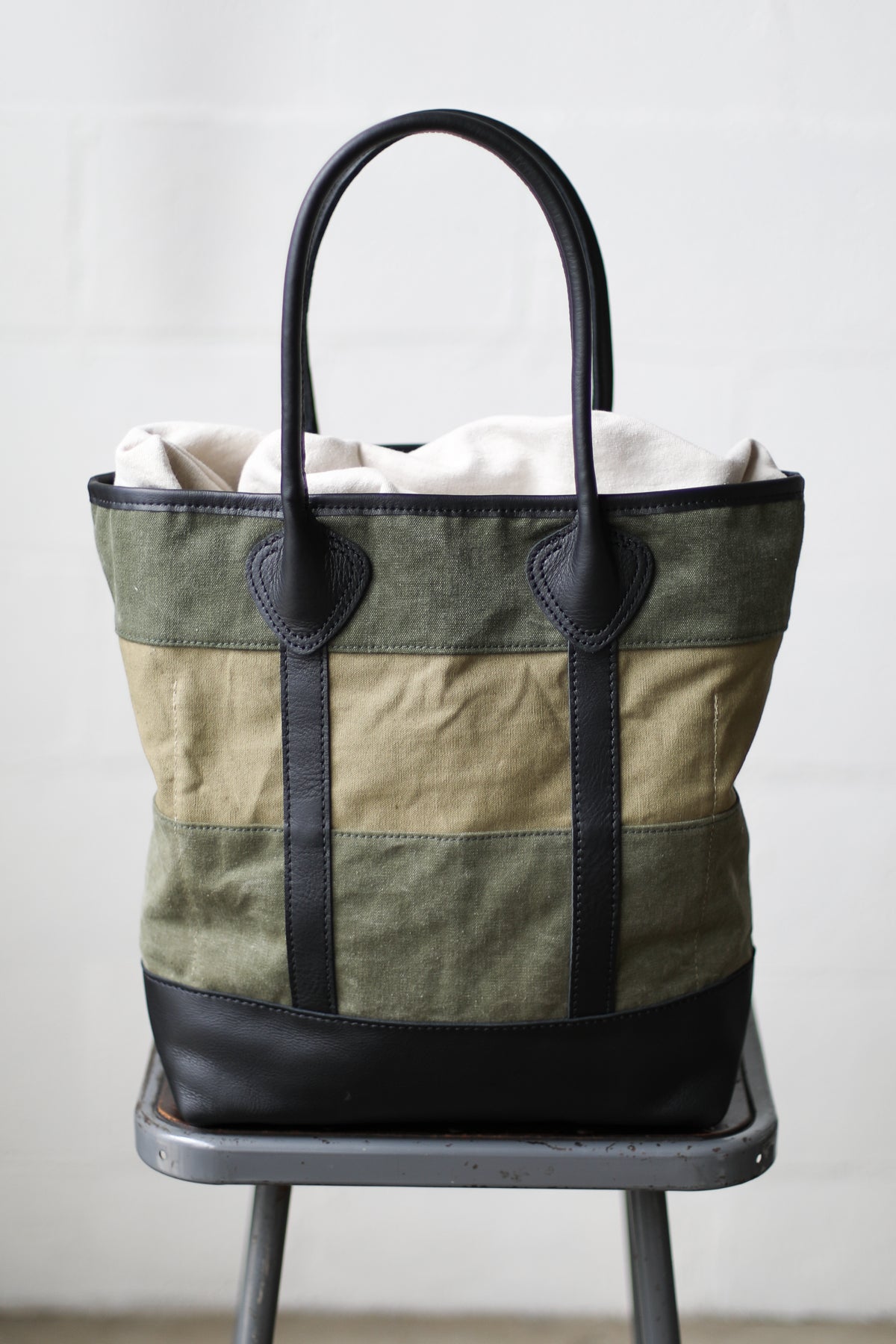 WWII era Salvaged Canvas Tote Bag