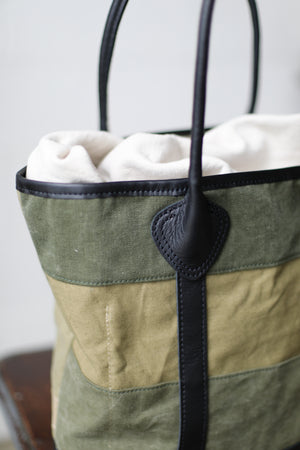 WWII era Salvaged Canvas Tote Bag