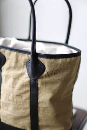 1940's era Salvaged Canvas Tote Bag