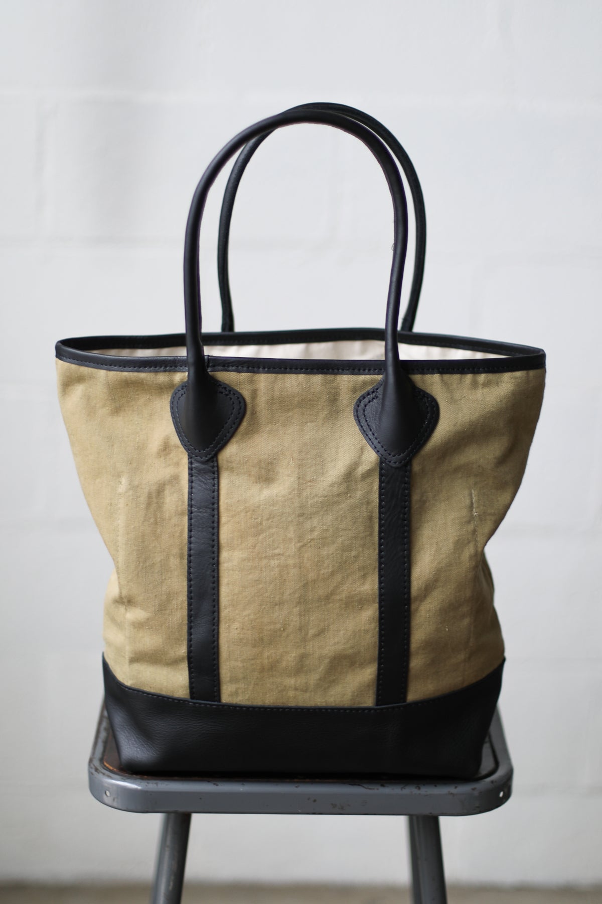 1940's era Salvaged Canvas Tote Bag