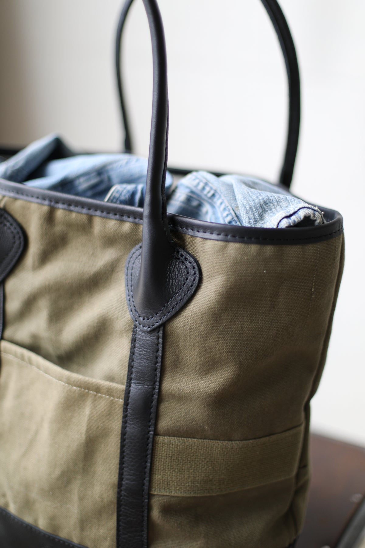 1950's era Salvaged Canvas Tote Bag