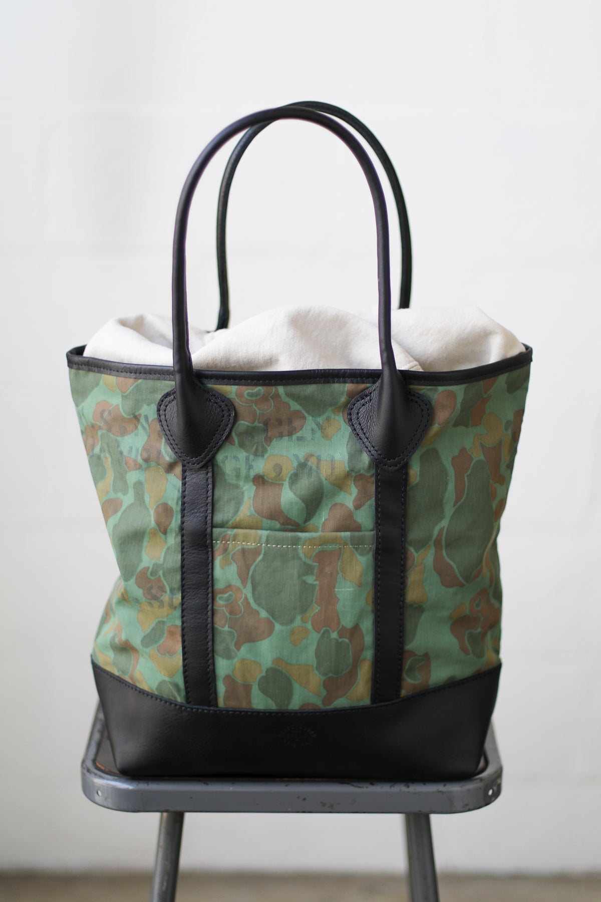 WWII era Salvaged Camo Tote Bag