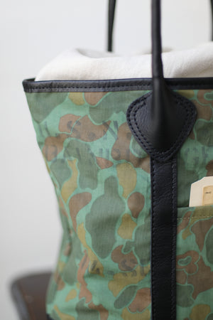 WWII era Salvaged Camo Tote Bag