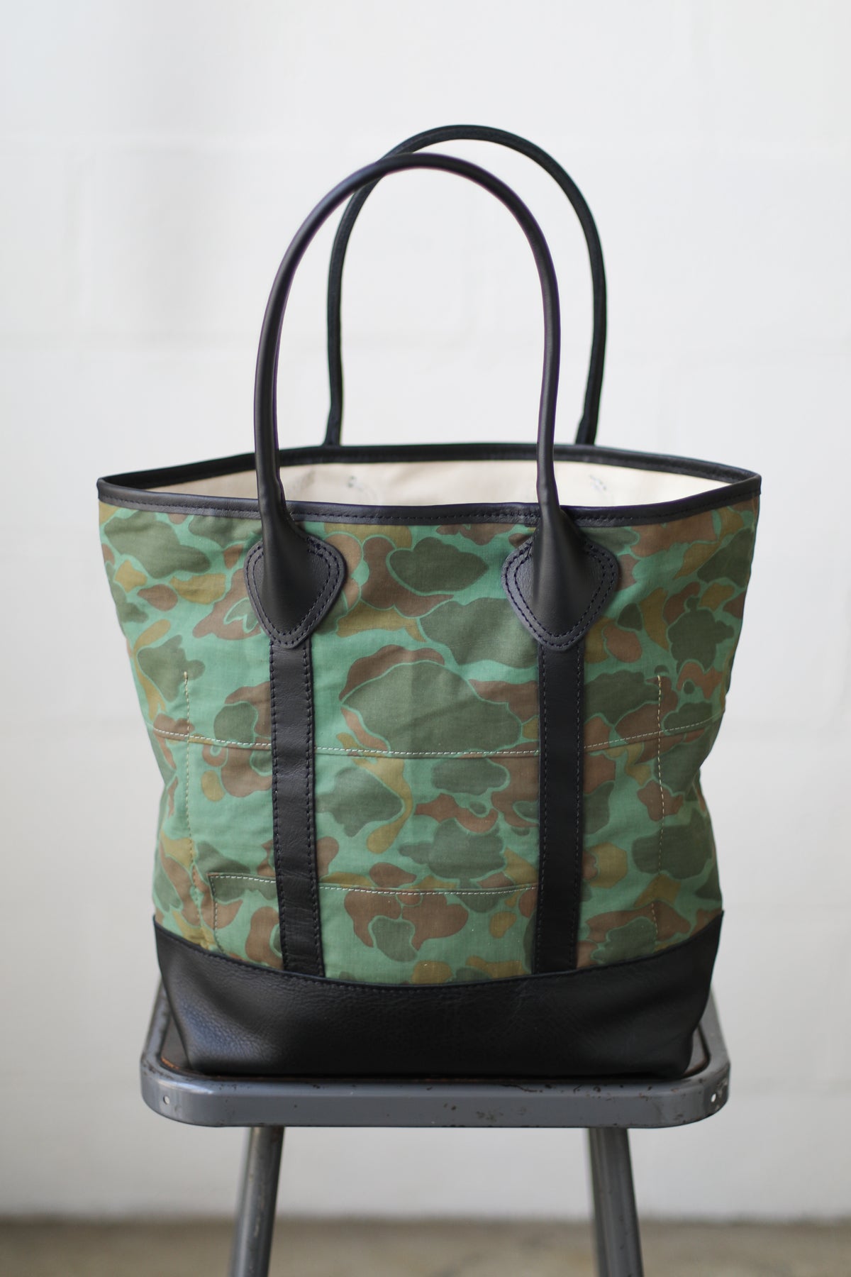 WWII era Salvaged Camo Tote Bag