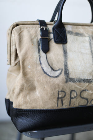 WWII era Salvaged Canvas Carryall