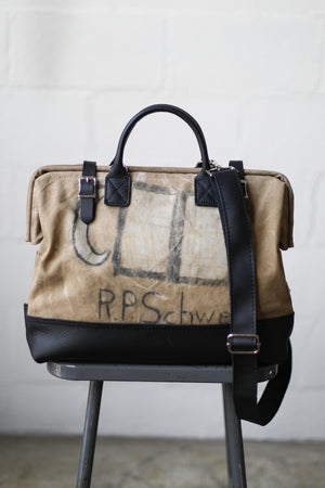 WWII era Salvaged Canvas Carryall