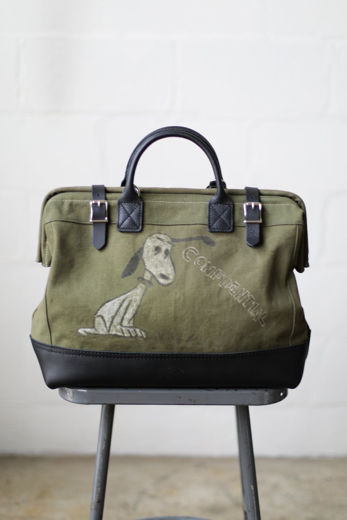 WWII era Salvaged Snoppy Canvas Carryall