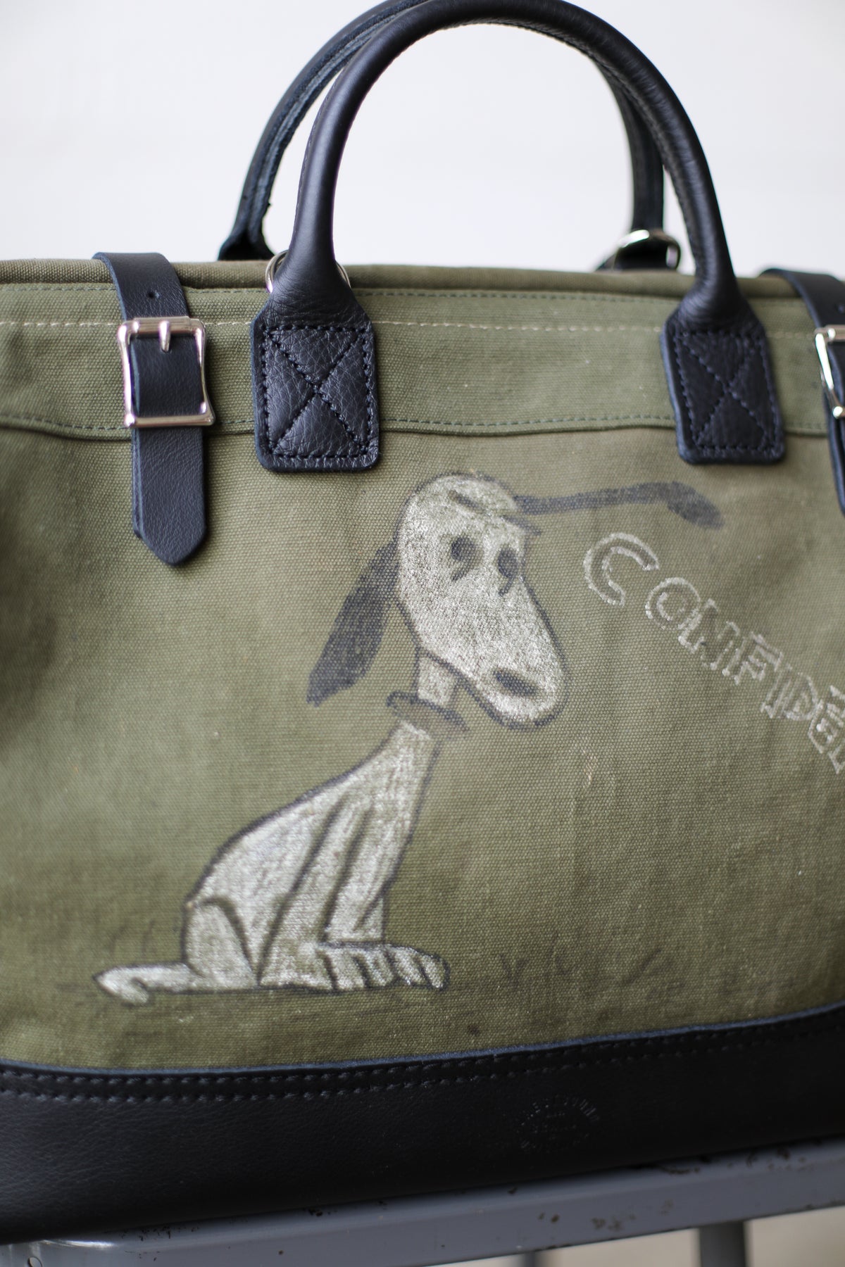 WWII era Salvaged Snoppy Canvas Carryall