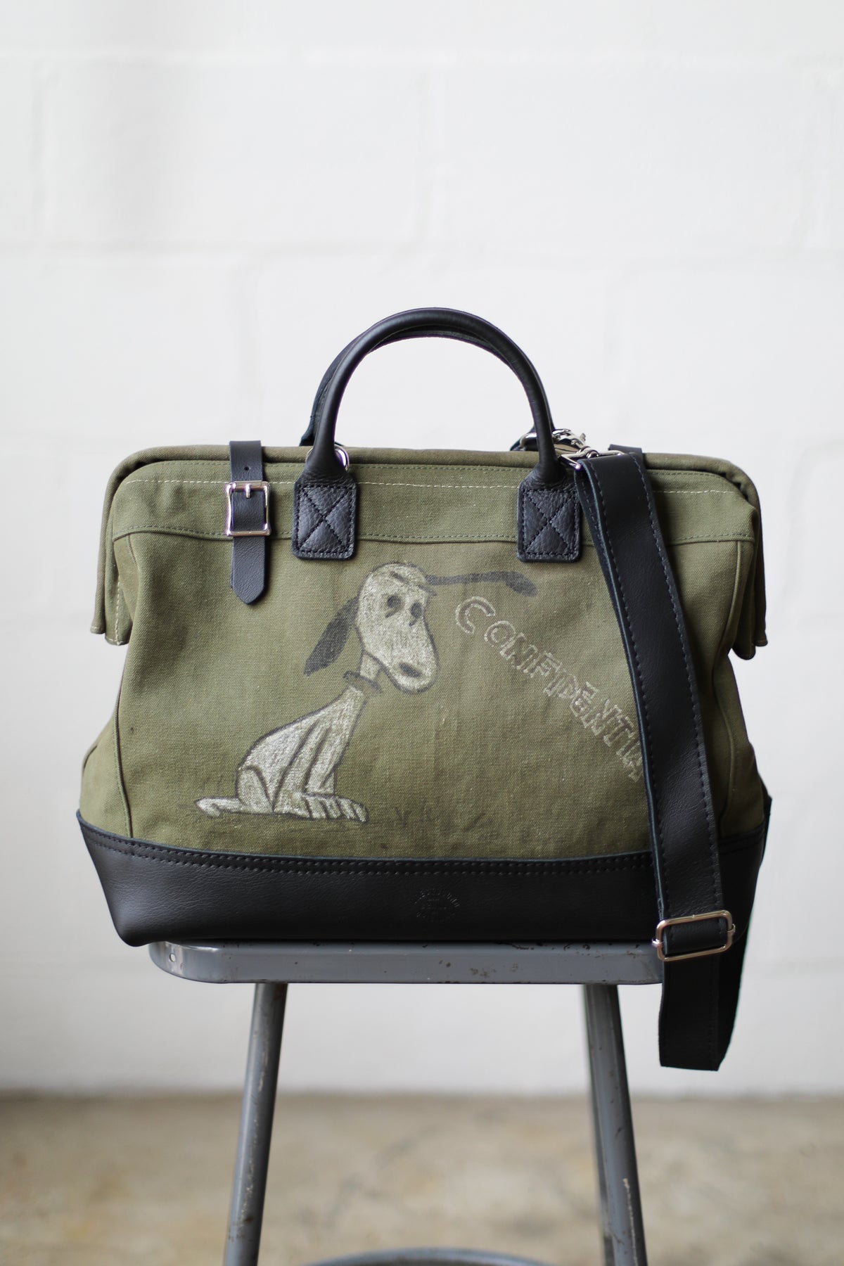 WWII era Salvaged Snoppy Canvas Carryall