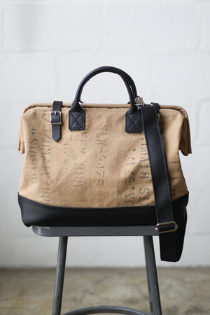 1940's era Salvaged Canvas Carryall