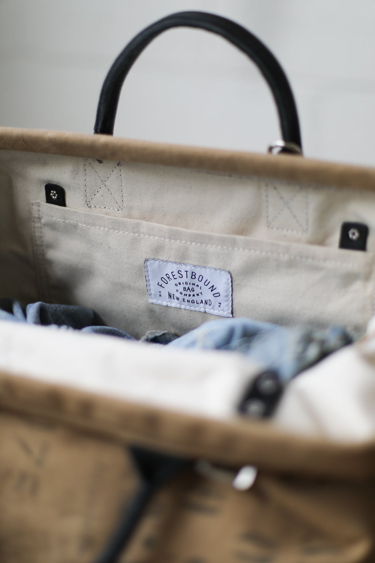 1940's era Salvaged Canvas Carryall