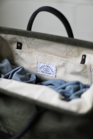 WWII era Salvaged Canvas Carryall