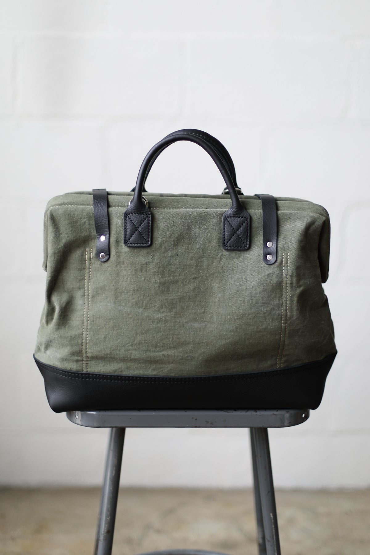 WWII era Salvaged Canvas Carryall