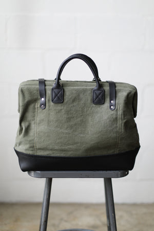 WWII era Salvaged Canvas Carryall