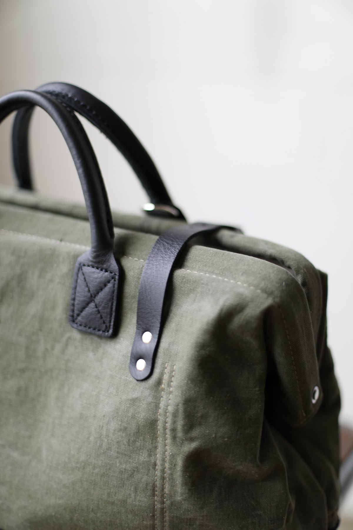 WWII era Salvaged Canvas Carryall