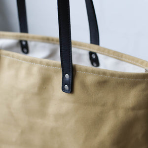 Canvas and Leather Tote Bag - Sample