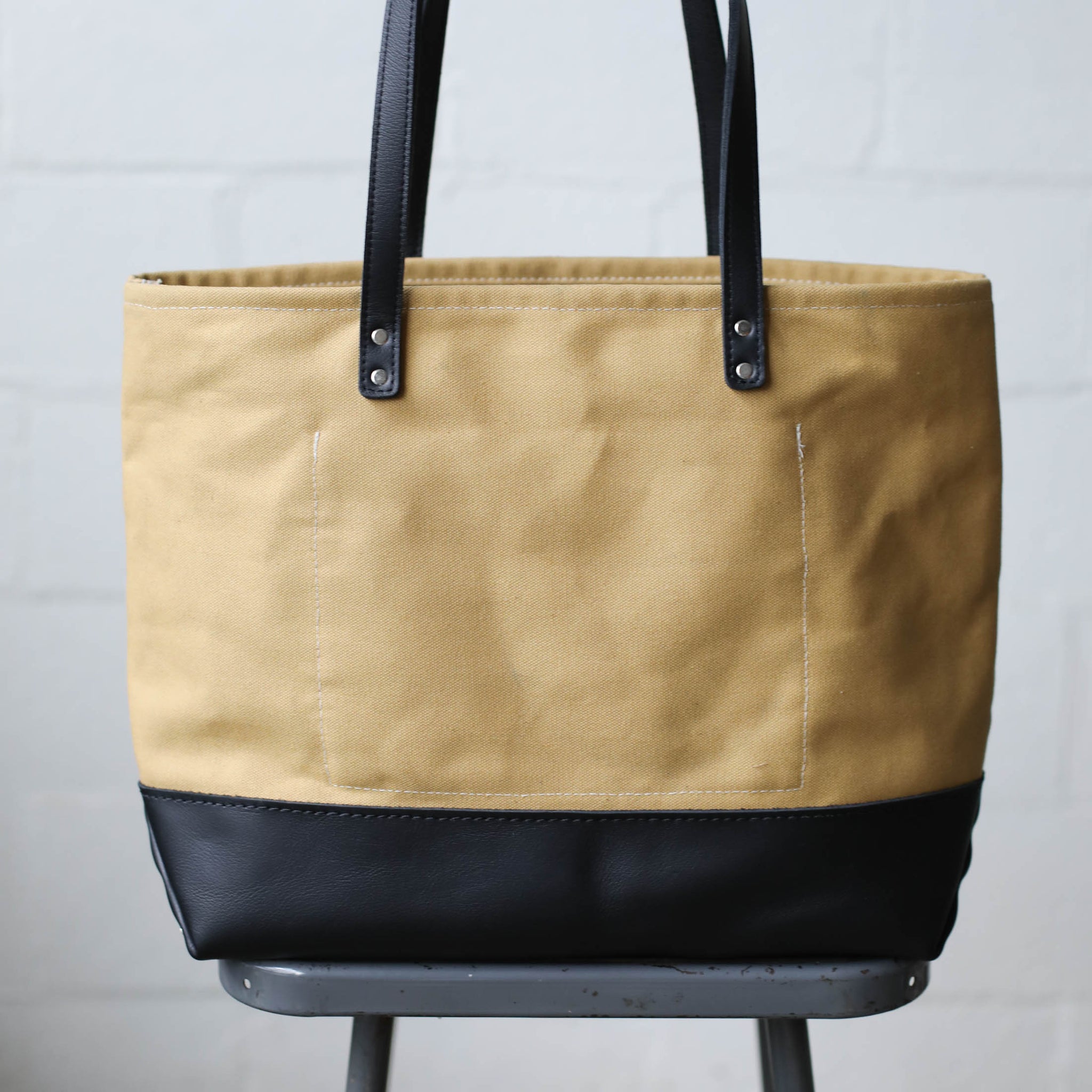 Canvas and Leather Tote Bag - Sample