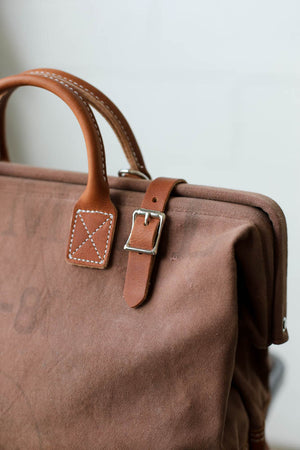 1950's era Salvaged Canvas Carryall