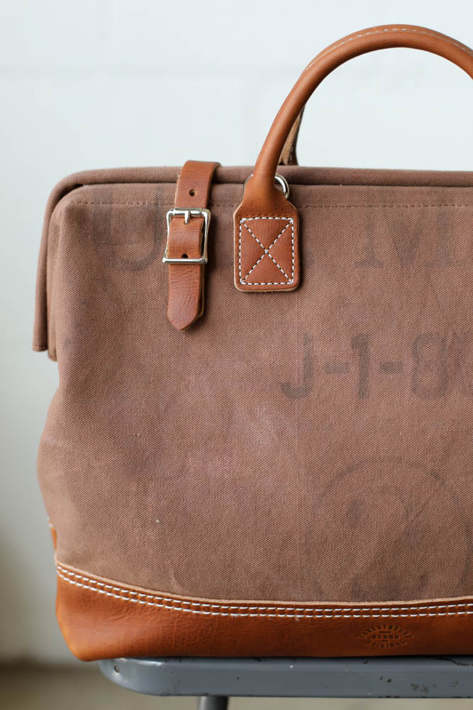 1950's era Salvaged Canvas Carryall