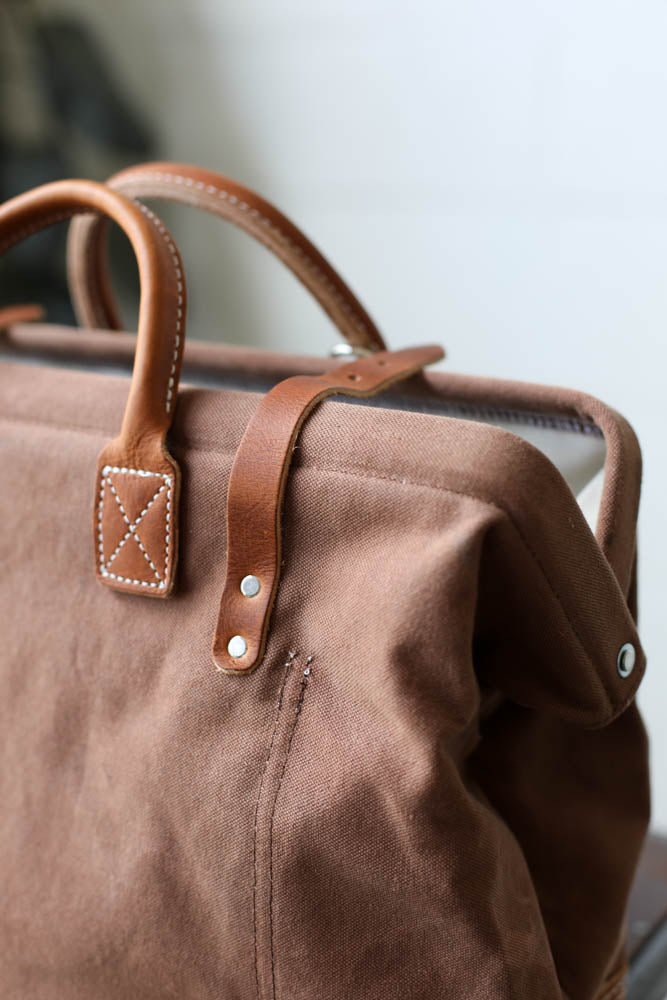 1950's era Salvaged Canvas Carryall
