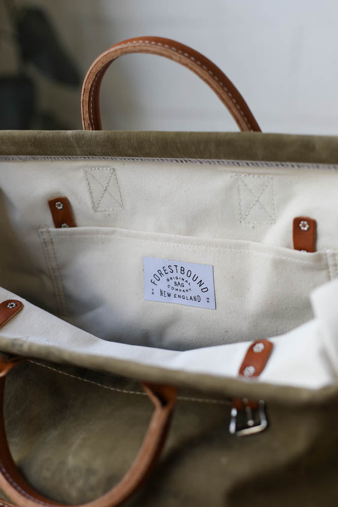 WWII era Salvaged Canvas Carryall