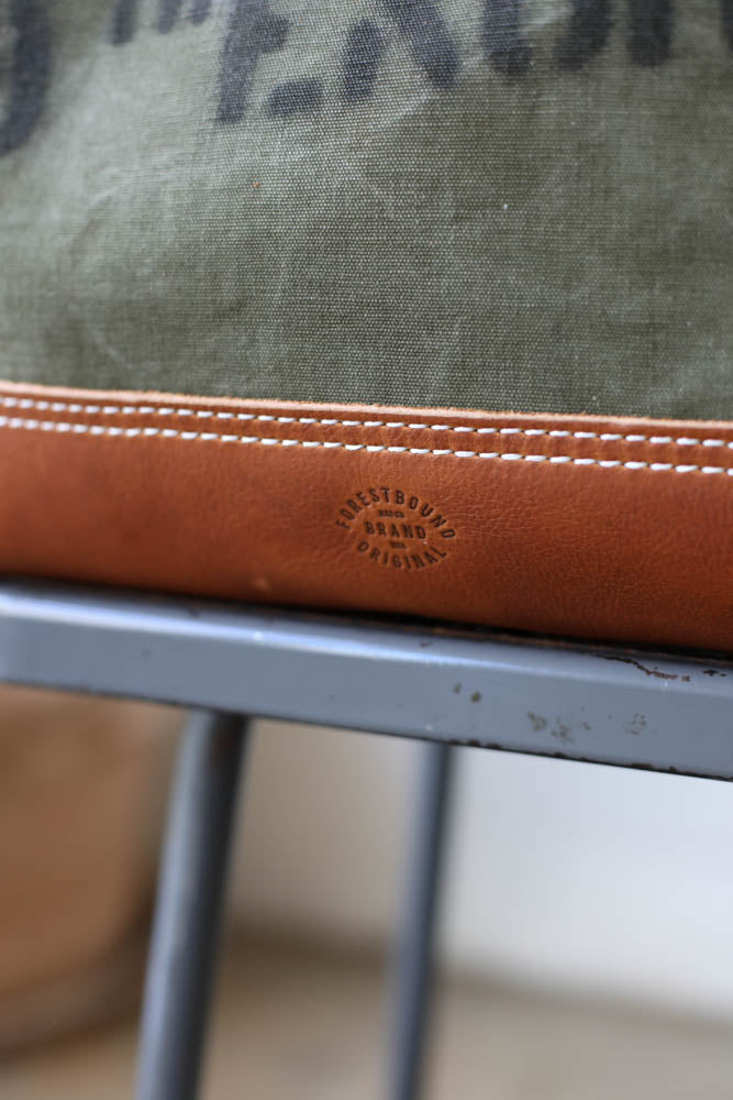 WWII era Salvaged Canvas Carryall