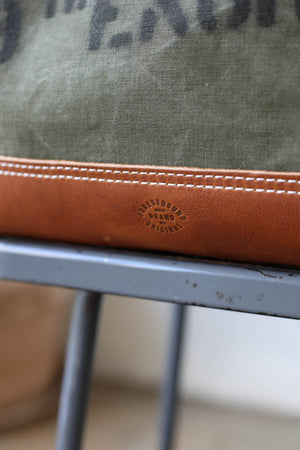WWII era Salvaged Canvas Carryall