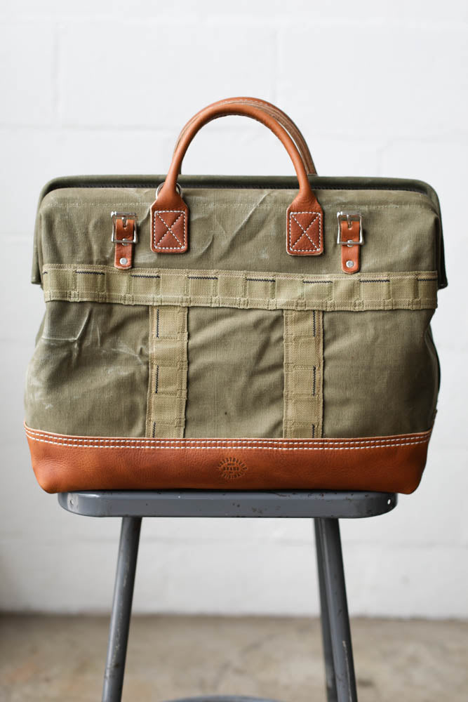 WWII era Salvaged Canvas Carryall