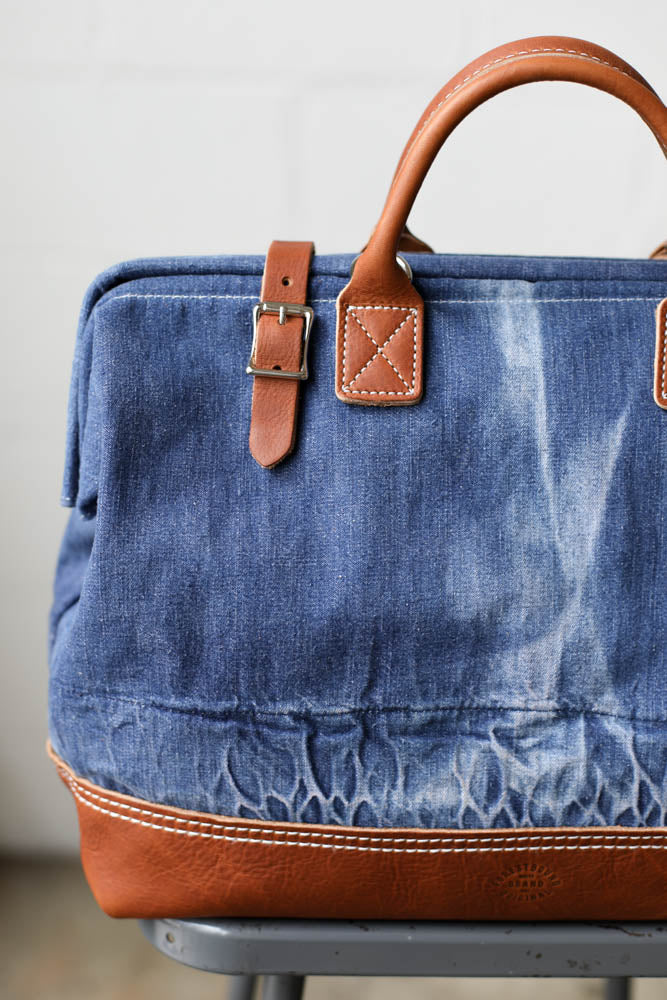 WWII era Salvaged Denim Carryall