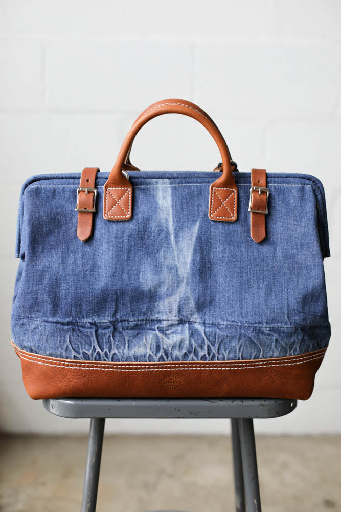 WWII era Salvaged Denim Carryall