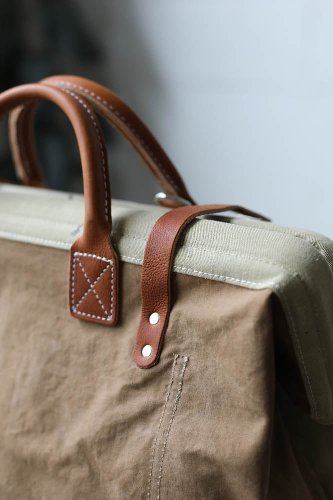 WWII era Salvaged Canvas Carryall