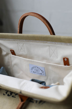 WWII era Salvaged Canvas Carryall