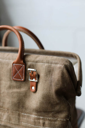 WWII era Salvaged Canvas Carryall