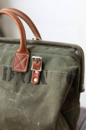 WWII era Salvaged Canvas Carryall