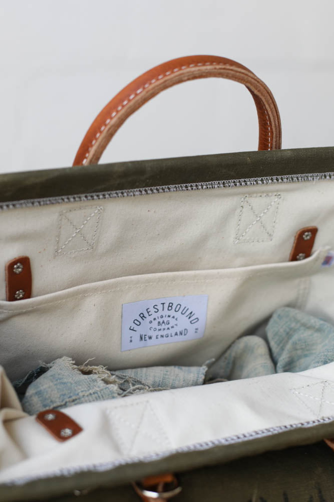 WWII era Salvaged Canvas Carryall