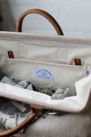 1950's era Salvaged Feedsack Carryall