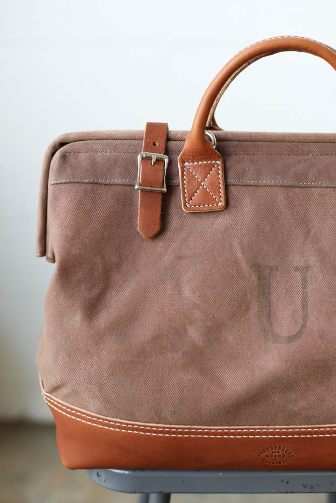 1950's era Salvaged Canvas Carryall
