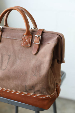 1950's era Salvaged Canvas Carryall