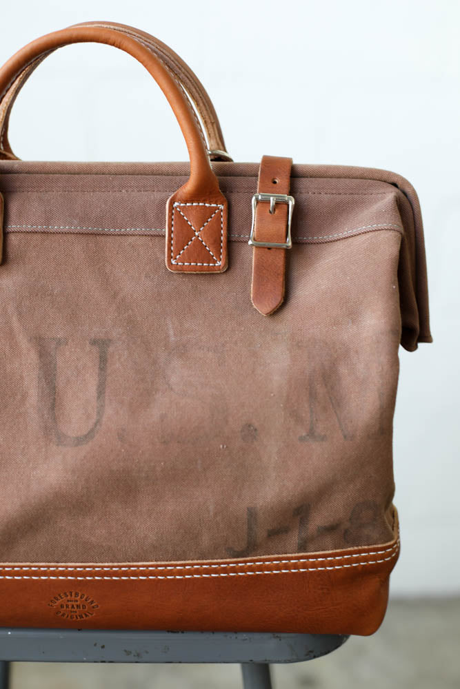 1950's era Salvaged Canvas Carryall