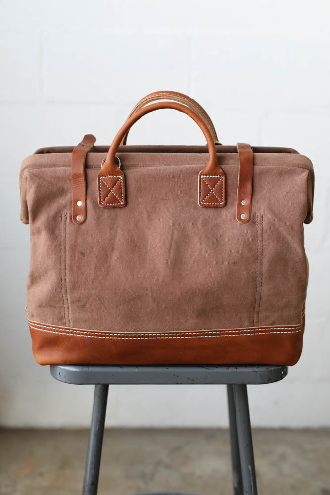 1950's era Salvaged Canvas Carryall